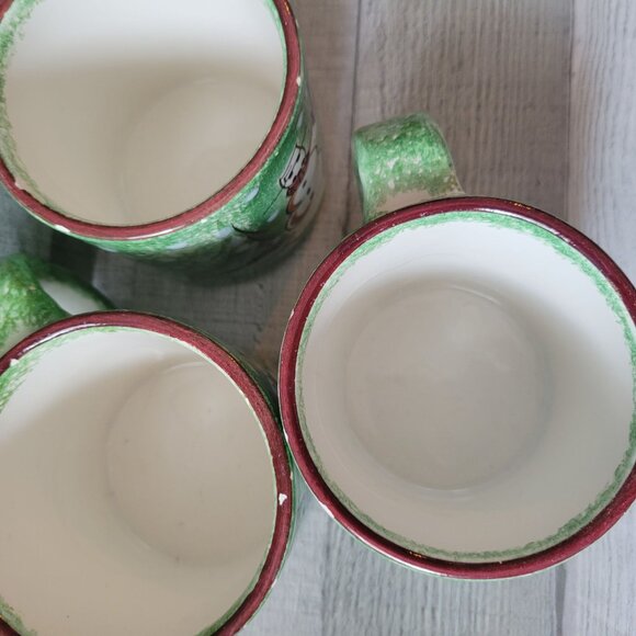 Set Of 3 The Cellar Handcrafted Snowman Mugs 14 oz - Picture 7 of 7